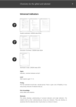 Universal indicators