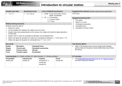 Introduction to circular motion - Pearson Schools and FE Colleges