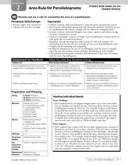 2 Area Rule for Parallelograms - Mr.Kerley`s class Mr.Kerley`s class