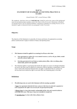 SSAP 14 Leases
