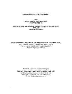 pre-qualification document - IIIT