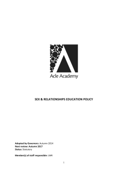 Sex and Relationships policy