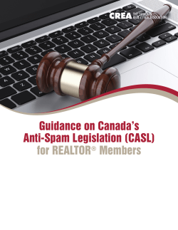 Guidance on Canada`s Anti-Spam Legislation