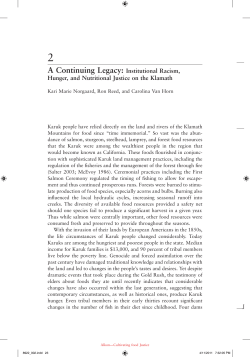 A Continuing Legacy: Institutional Racism, Hunger and Nutritional