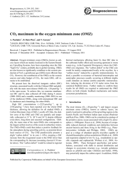 CO2 maximum in the oxygen minimum zone (OMZ)