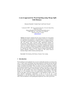 A novel approach for Word Spotting using Merge