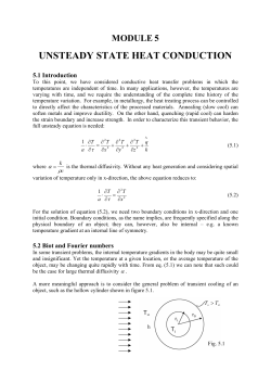 unsteady state heat conduction