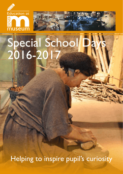 Museum School Programme 2016-17