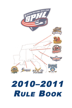 Rule Book - Knoxville Adult Hockey