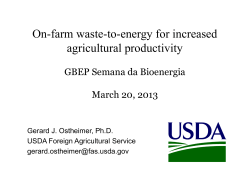 On-farm waste-to-energy for increased agricultural productivity