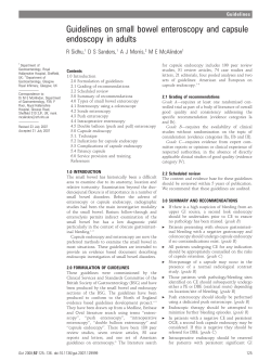 BSG - Guidelines on small bowel enteroscopy and capsule