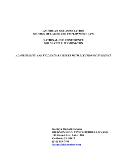 admissibility and evidentiary issues with electronic evidence