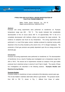 PYROLYSIS ADD ELECTRICAL ARCING