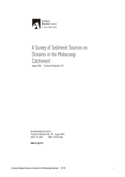 a survey of sediment sources on streams in the