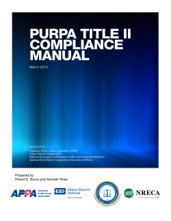 PURPA Title II Compliance Manual - Resource Library
