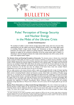 Poles` Perception of Energy Security and Nuclear Energy in the
