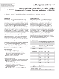 Screening of Corticosteroids in Urine by Positive Atmospheric