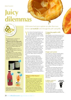 Ethical shopping guide to fruit juice