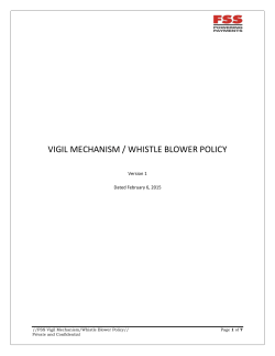 Whistle Blower Policy