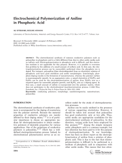 Electrochemical polymerization of aniline in phosphoric acid