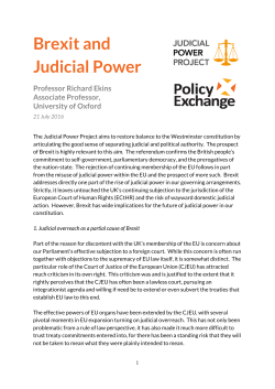 Brexit and Judicial Power
