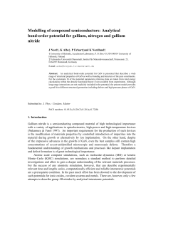 Modelling of compound semiconductors: Analytical bond