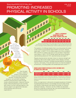 Promoting Increased Physical Activity in Schools Policy Brief