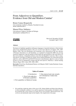 From Adjectives to Quantifiers. Evidence from Old and Modern