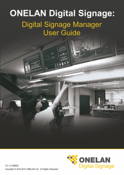 Digital Signage Manager User Guide