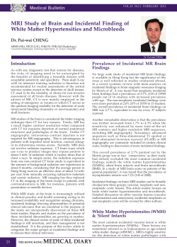 MRI Study of Brain and Incidental Finding of White Matter