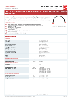 CELLFLEX&reg; Factory-Fit Jumper Assembly, N Male Right Angle / N