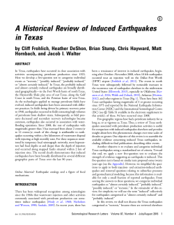 A Historical Review of Induced Earthquakes in Texas