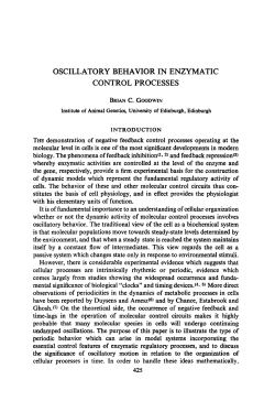 oscillatory behavior in enzymatic control processes