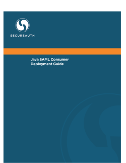 Java SAML Consumer Deployment.book
