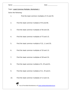 Least Common Multiple Five Pack - Ms-Spencer