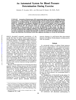 An Automated System Blood Pressure