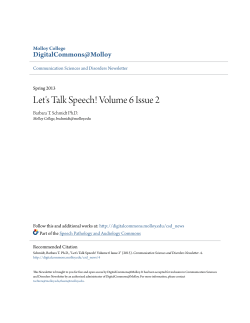 Let`s Talk Speech! Volume 6 Issue 2