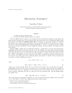 Binding Energy