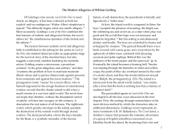 The Modern Allegories of William Golding