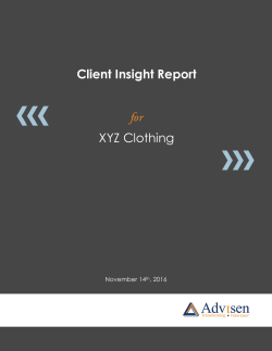 Client Insight Report for XYZ Clothing - Reports on Demand