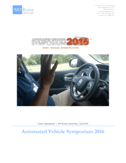 Automated Vehicle Symposium 2016