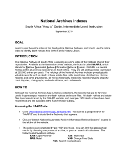 National Archives Indexes