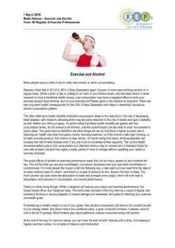 Exercise and Alcohol