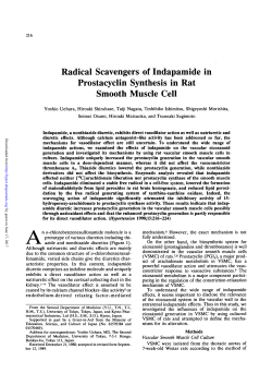 Radical Scavengers of Indapamide in Prostacyclin