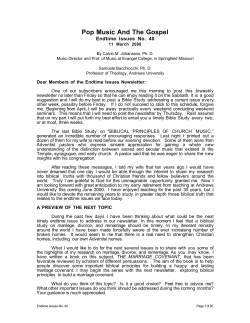 Pop Music And The Gospel