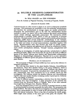 34. SOLUBLE RESERVE-CARBOHYDRATES IN THE LILIIFLOREAE