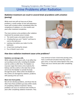 Managing Symptoms after Prostate Cancer Urine