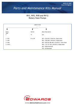 Parts and Maintenance Kits Manual