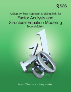 A Step-by-Step Approach to Using SAS for Factor