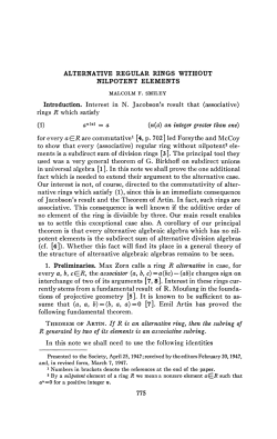 ALTERNATIVE REGULAR RINGS WITHOUT